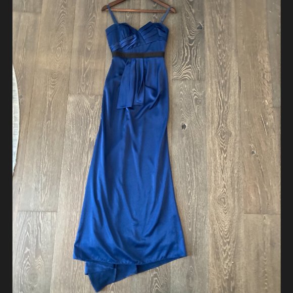 BCBGMaxAzria Deep Blue Floor Length Dress - Picture 5 of 10